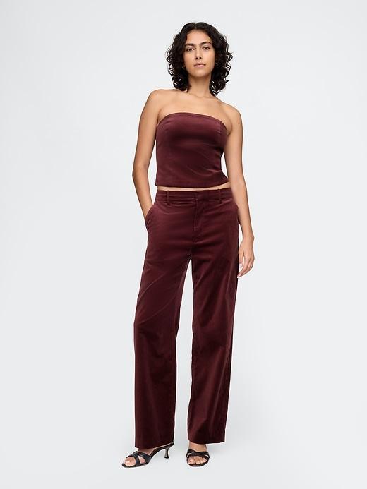 Velvet Cropped Tube Top Product Image