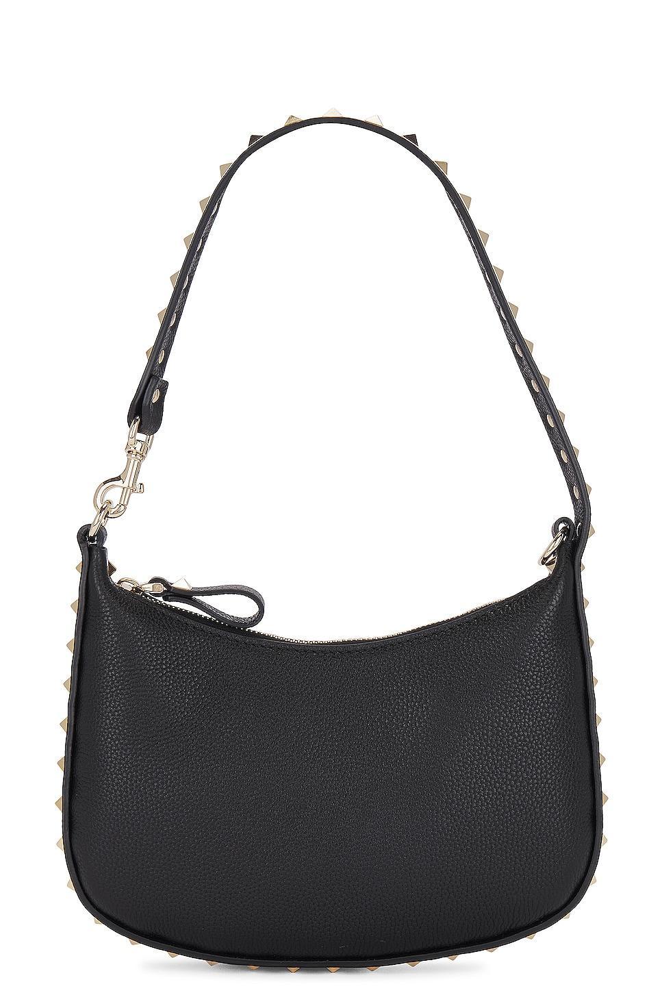 Valentino Garavani Rockstud Mini Hobo Bag in Black Product Image