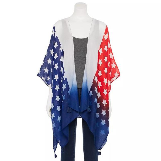 Womens Collection XIIX Ombre Americana Ruana Product Image