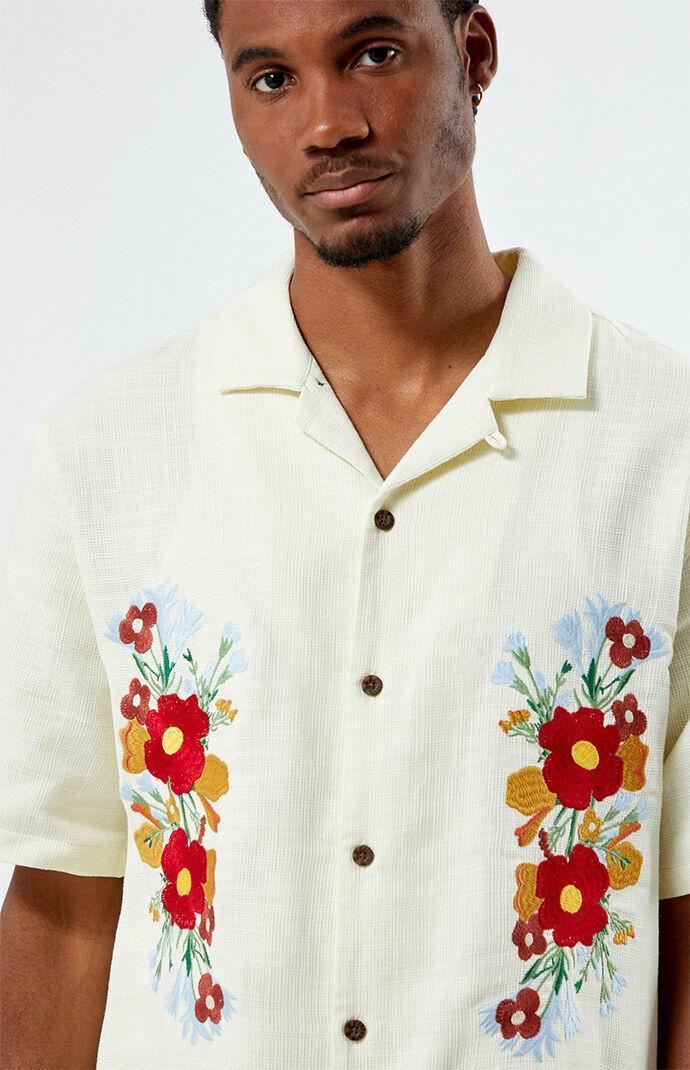 Men's Applique Oversized Camp Shirt Product Image