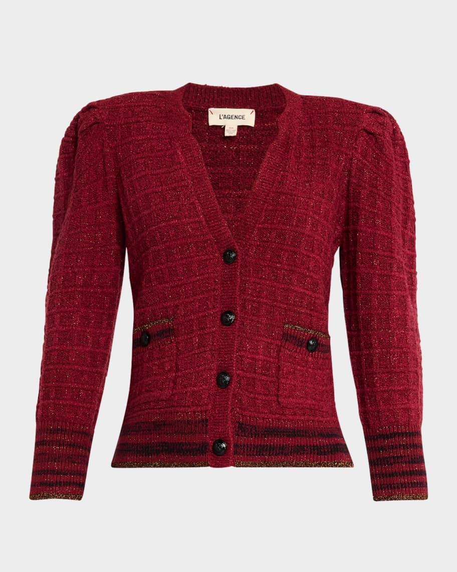 Jenni Tweed Waffle Stitch Cardigan Product Image