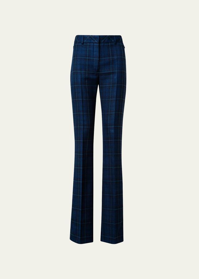 Womens Mariyln Cotton-Silk Plaid Pants Product Image