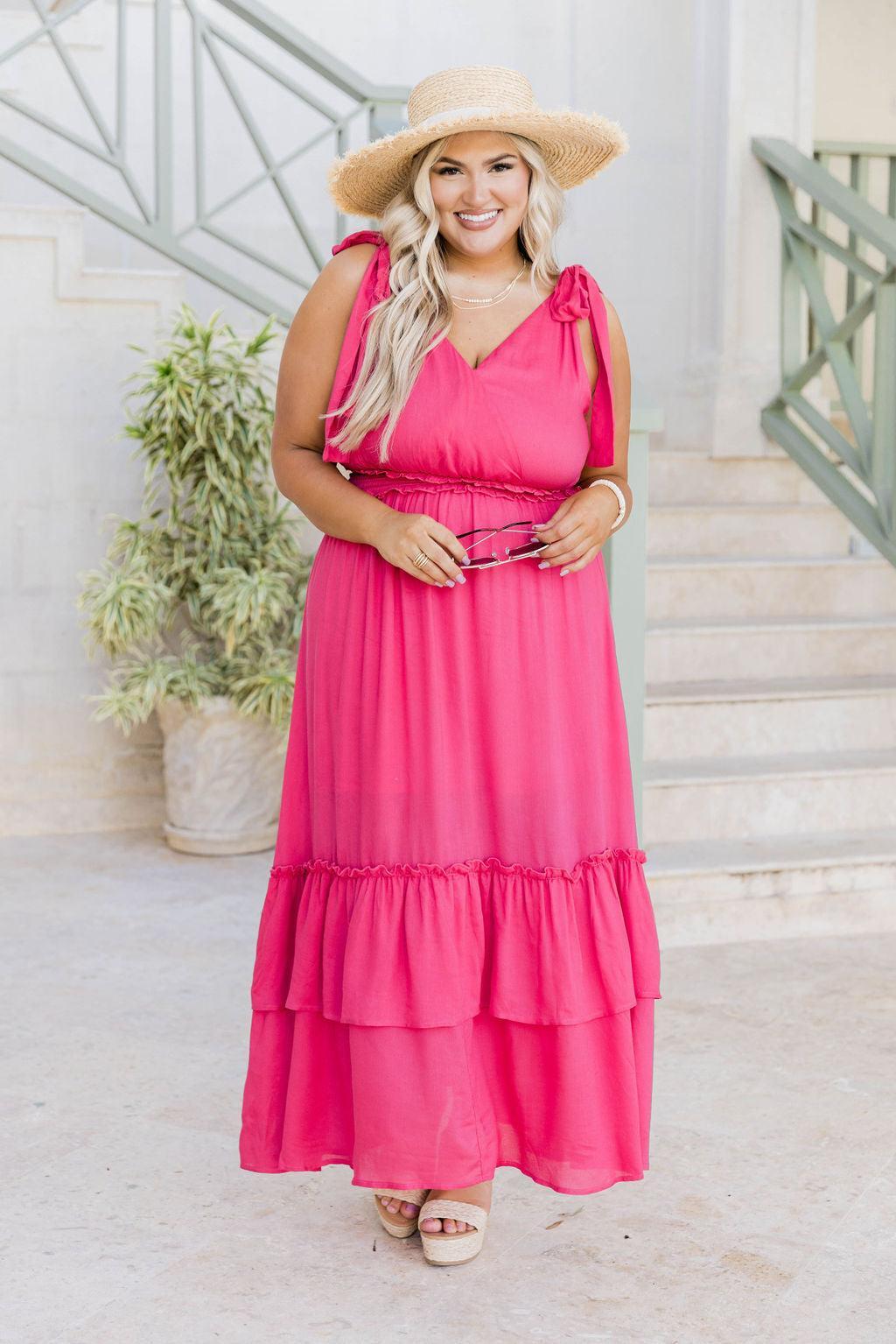 Make It Memorable Watermelon Maxi Dress FINAL SALE Product Image