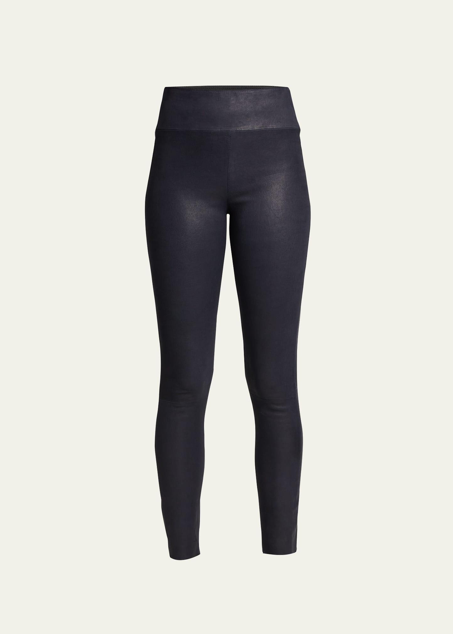 Womens Leather Ankle Leggings Product Image