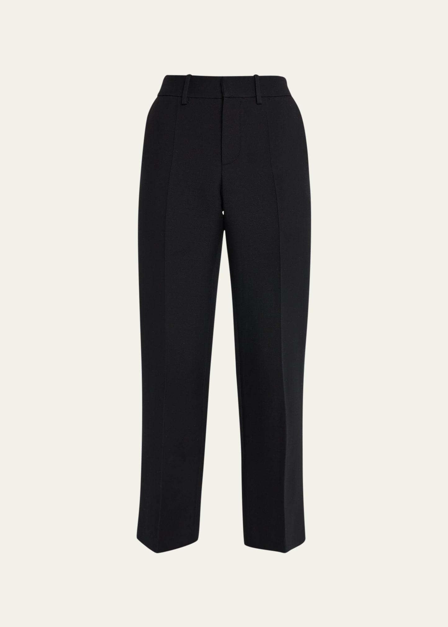 Womens Stretch-Wool Cropped Trousers product image