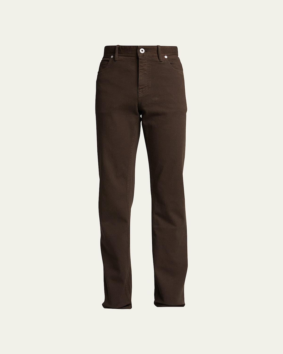 Mens Twill 5-Pocket Pants, Black Product Image