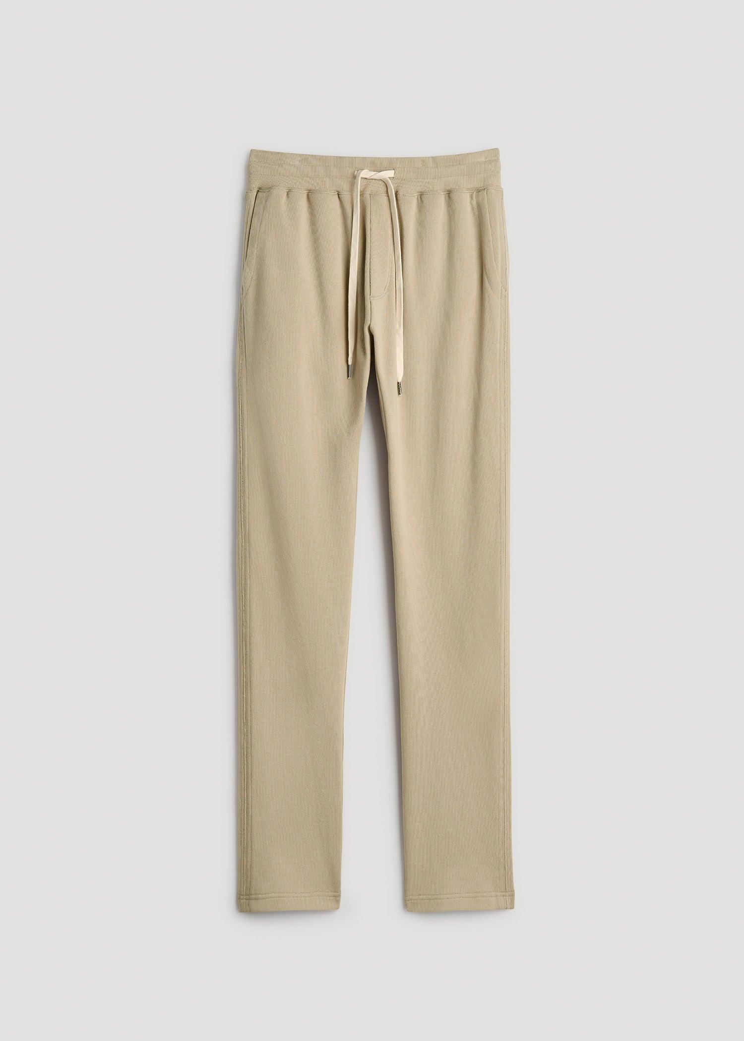 LJ&S Brushed Terrycloth Sweatpants for Tall Men in Vintage Buck Product Image