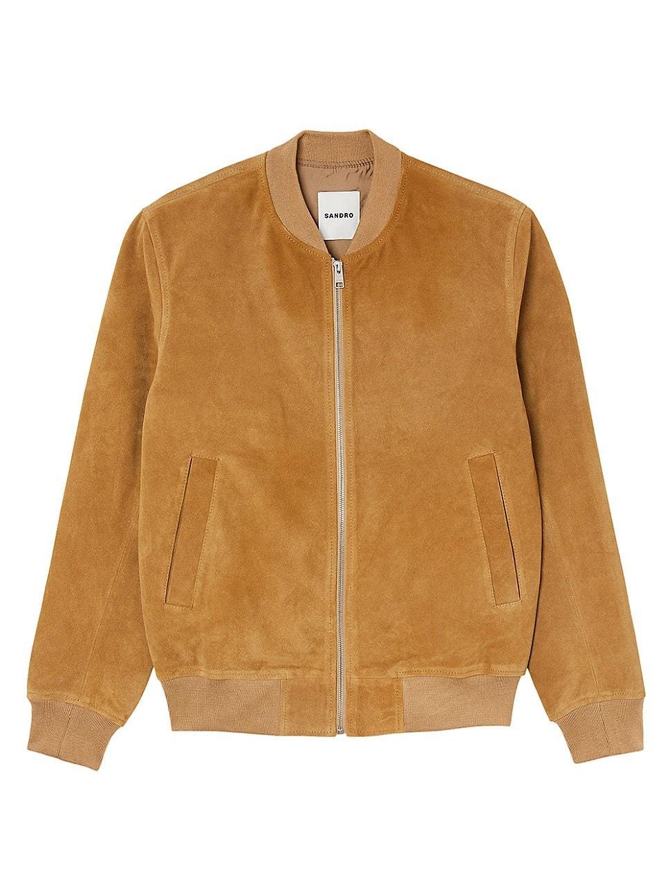 Mens Suede Leather Jacket Product Image