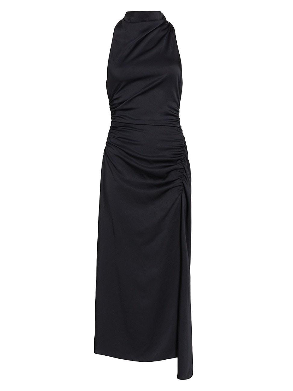 Womens Inez Ruched Mock Turtleneck Midi-Dress Product Image