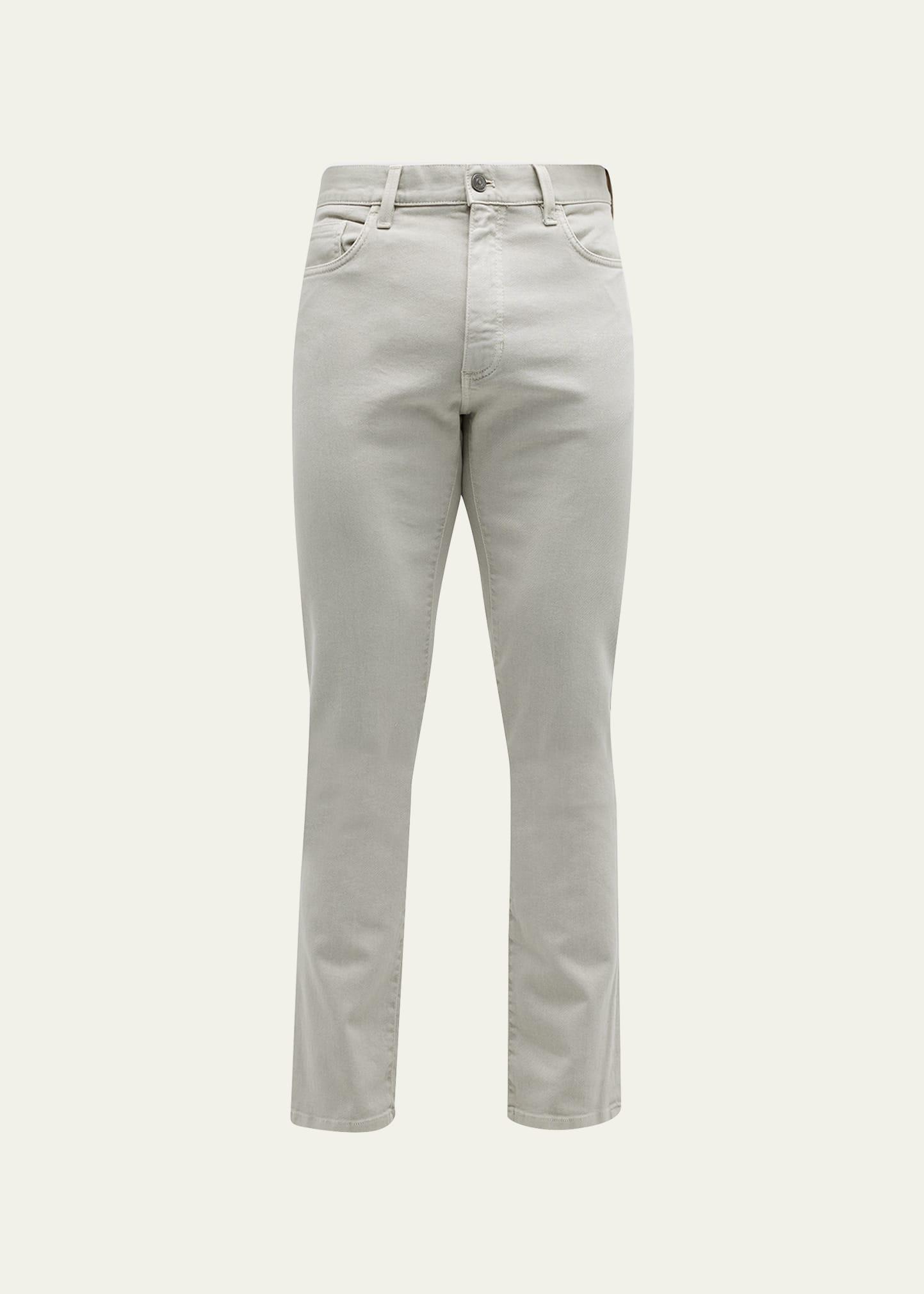 Mens Cotton-Stretch Straight Leg Pants Product Image