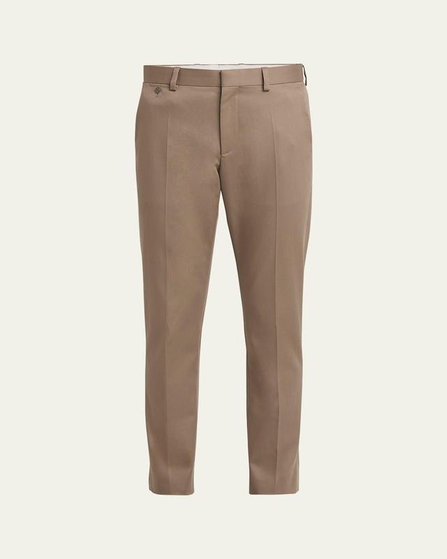 Mens Wool-Cotton Twill Straight Leg Pants Product Image