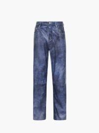 STRAIGHT LEG LEATHER TROUSERS in blue | JW Anderson US  Product Image