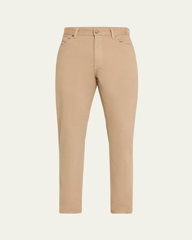 Mens Straight-Leg Cotton Gabardine Jeans Product Image