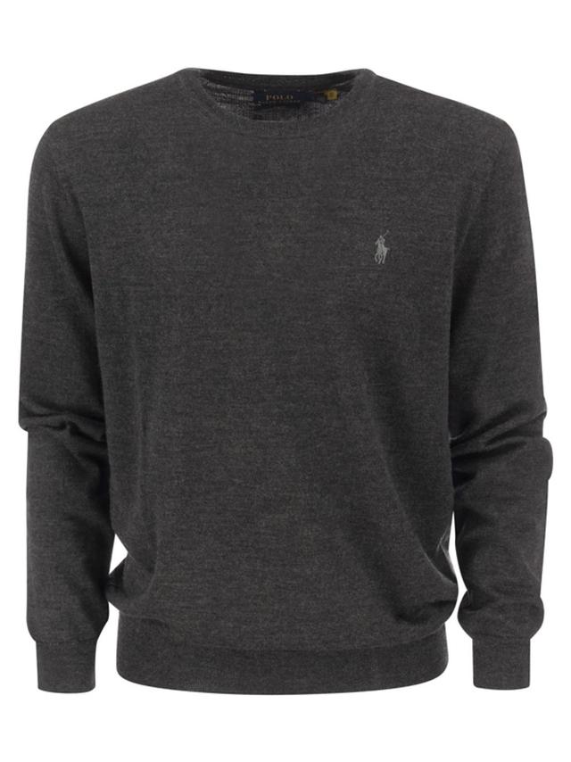 Heathered Long Sleeve T-shirt In Black Marl Heather Product Image