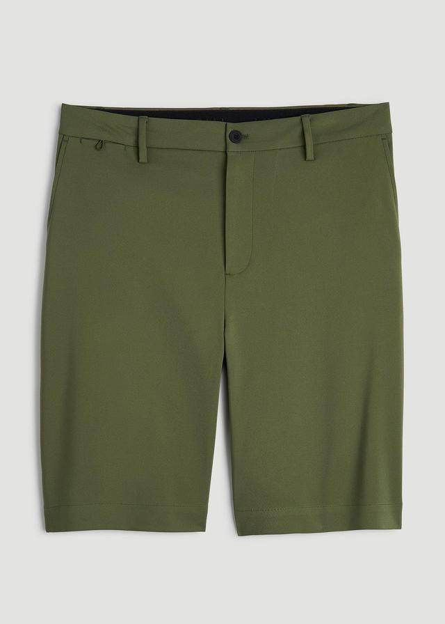 Tech Chino Shorts for Tall Men in Bright Olive Male Product Image