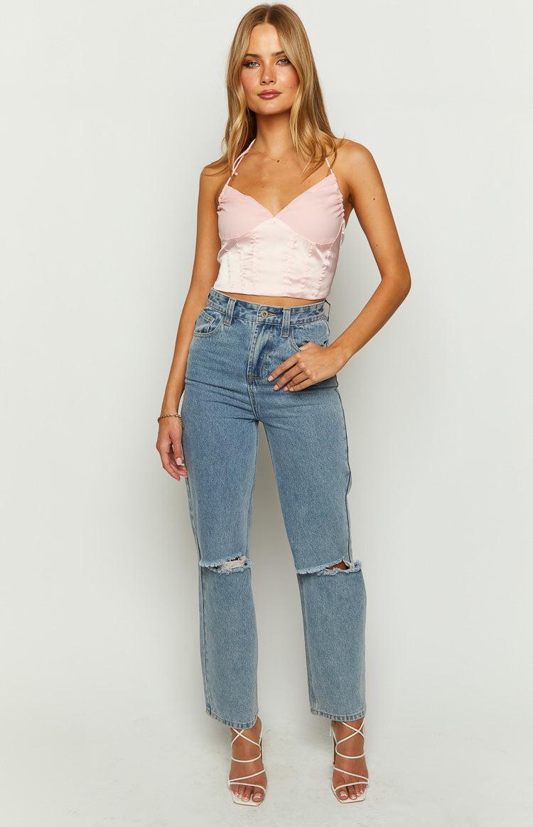 Sashay Pink Corset Crop Top Product Image