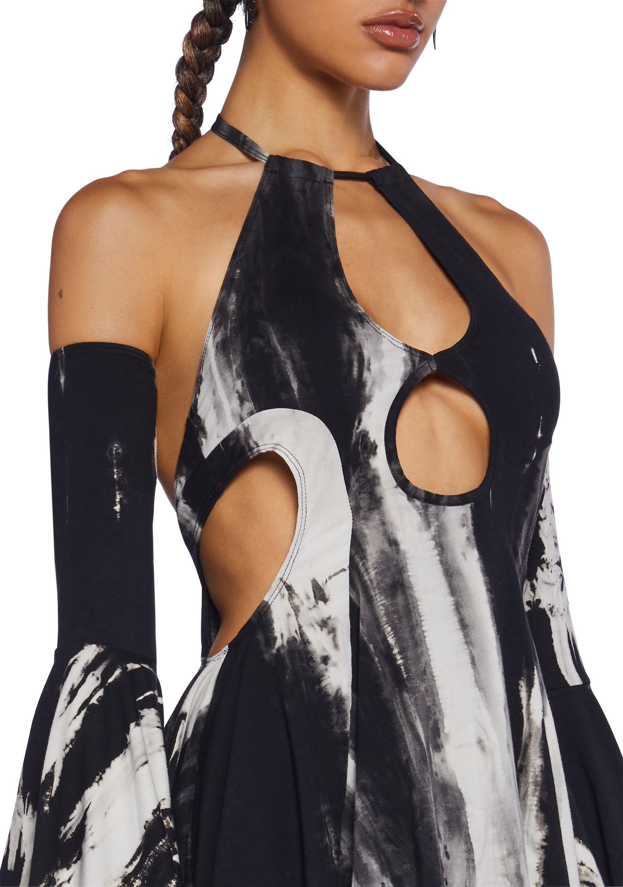 Surreal Mirage Handkerchief Dress - Black/White Male Product Image