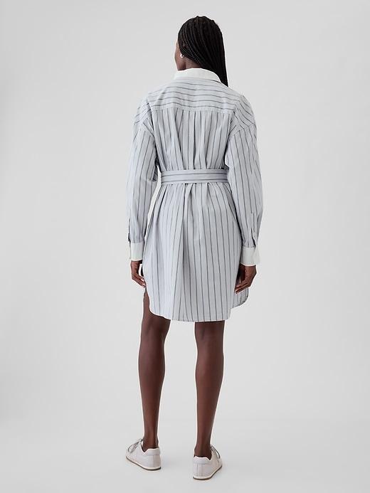 Organic Cotton Striped Mini Shirtdress Product Image