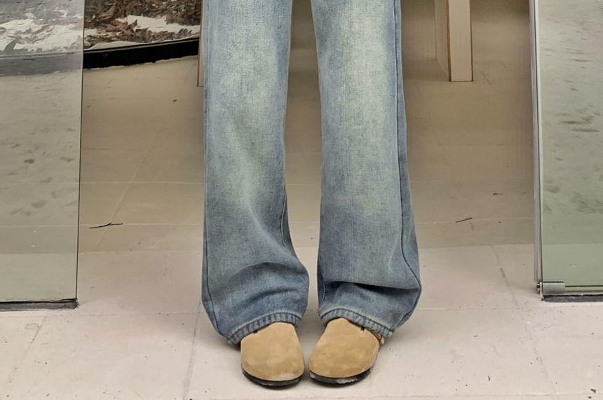 High Rise Washed Wide Leg Jeans Product Image