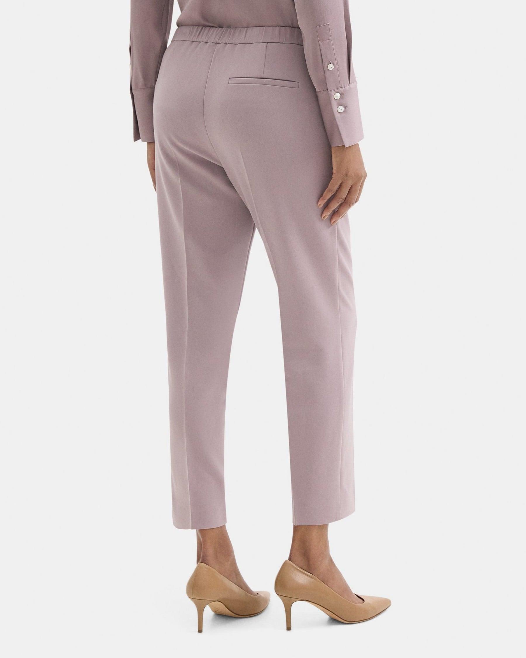 Cropped Slim Pull-On Pant in Crepe Product Image