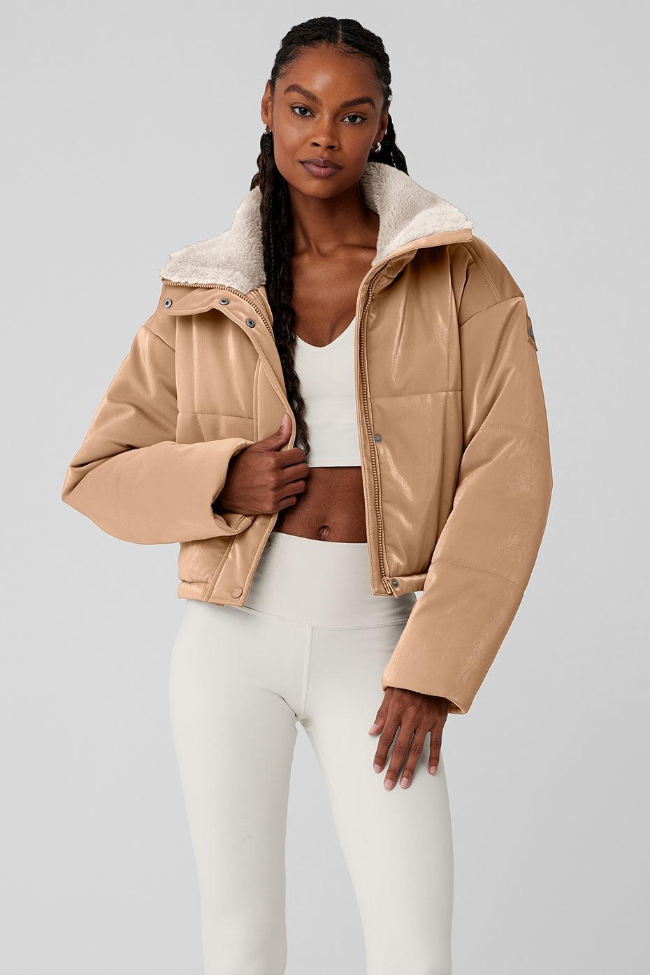 Orion Cropped Puffer - Toasted Almond Product Image