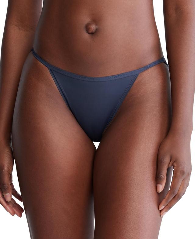 Calvin Klein Womens Ideal Stretch Micro High-Leg String Bikini Underwear QD5176 Product Image