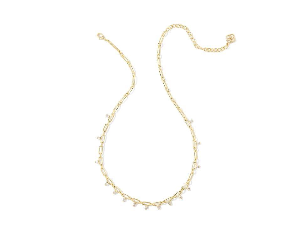 Kendra Scott Murphy Crystal Chain Necklace - Silver White CZ Product Image