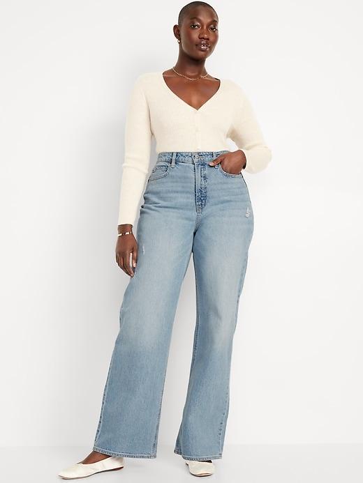 Curvy Extra High-Waisted Wide-Leg Jeans Product Image