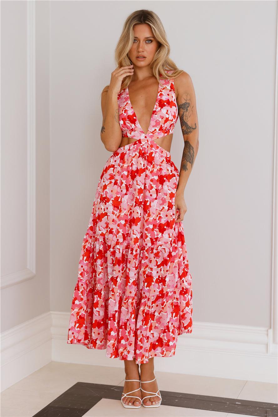 Mixing Love Maxi Dress Pink Product Image