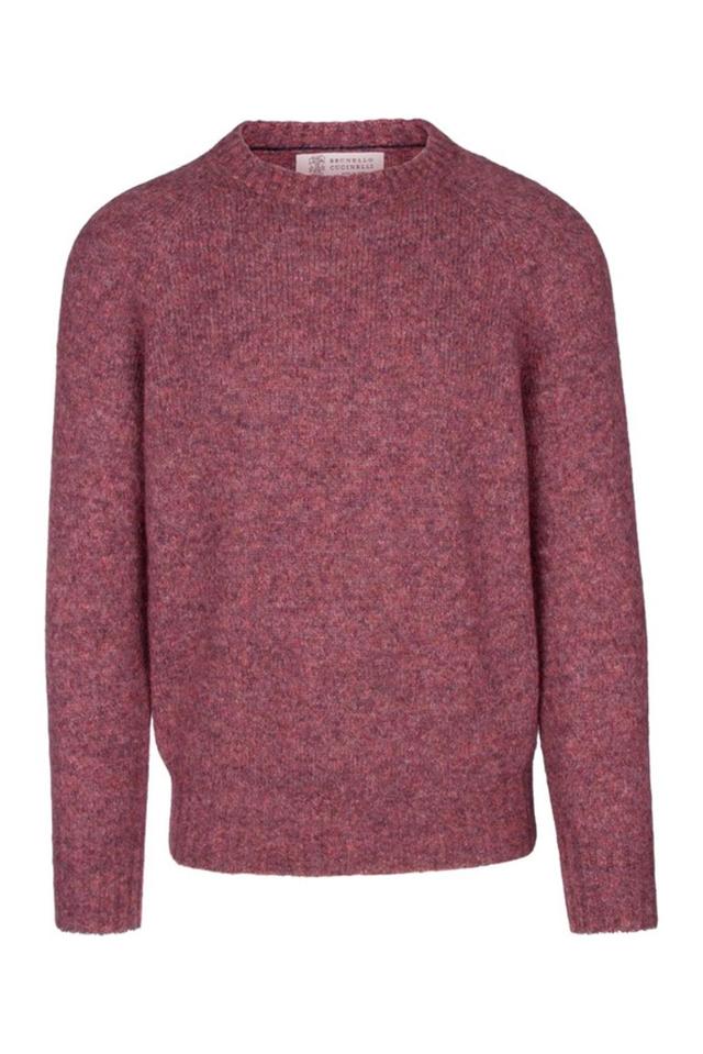 BRUNELLO CUCINELLI Crewneck Knitted Sweater In Purple Product Image