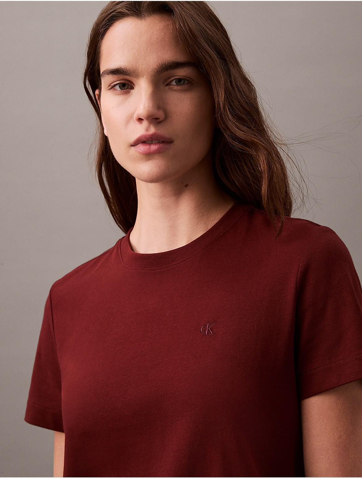 Calvin Klein Womens Archive Logo T-Shirt - Red - L Product Image