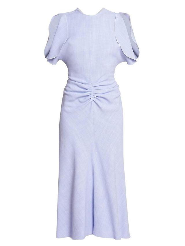 Womens Gathered Waist Midi-Dress Product Image