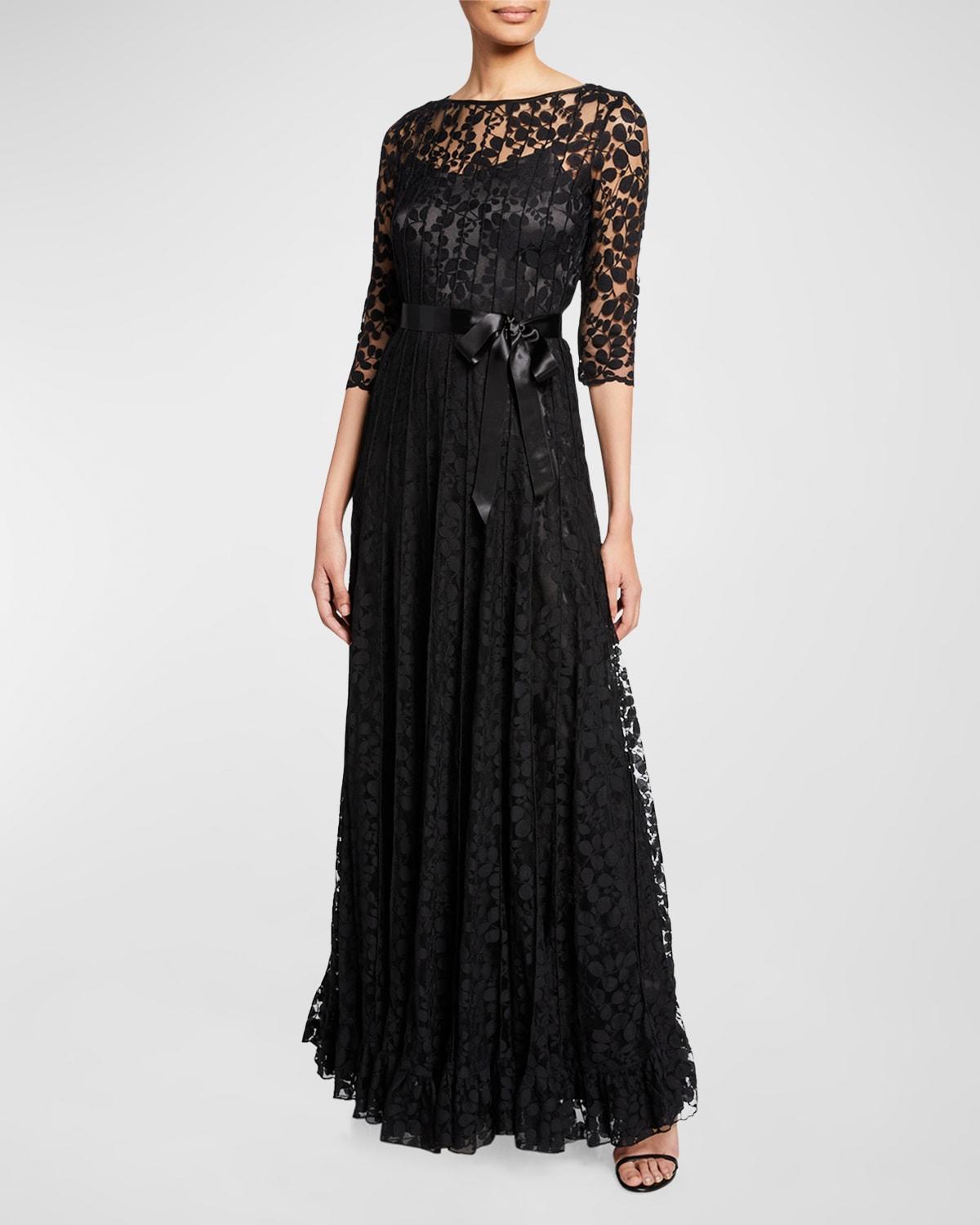 Womens Lace Pintuck Gown Product Image