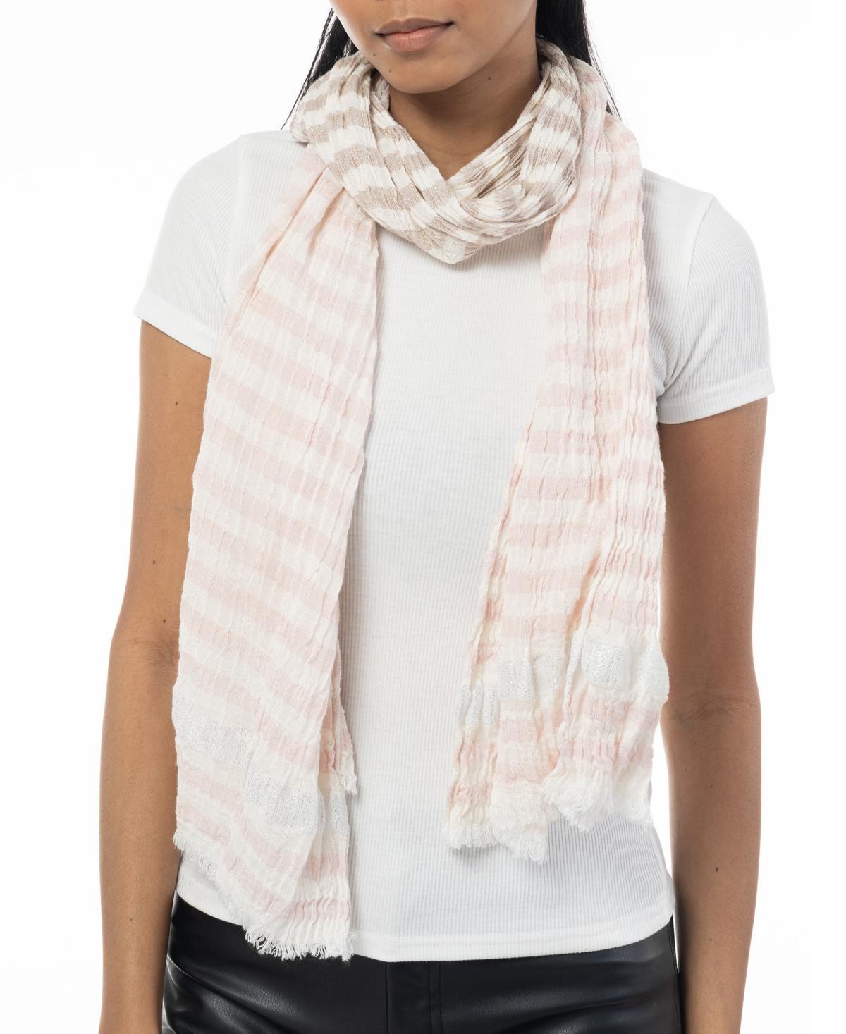 Style & Co Womens Striped Fringe-Trim Scarf, Created for Macys Product Image