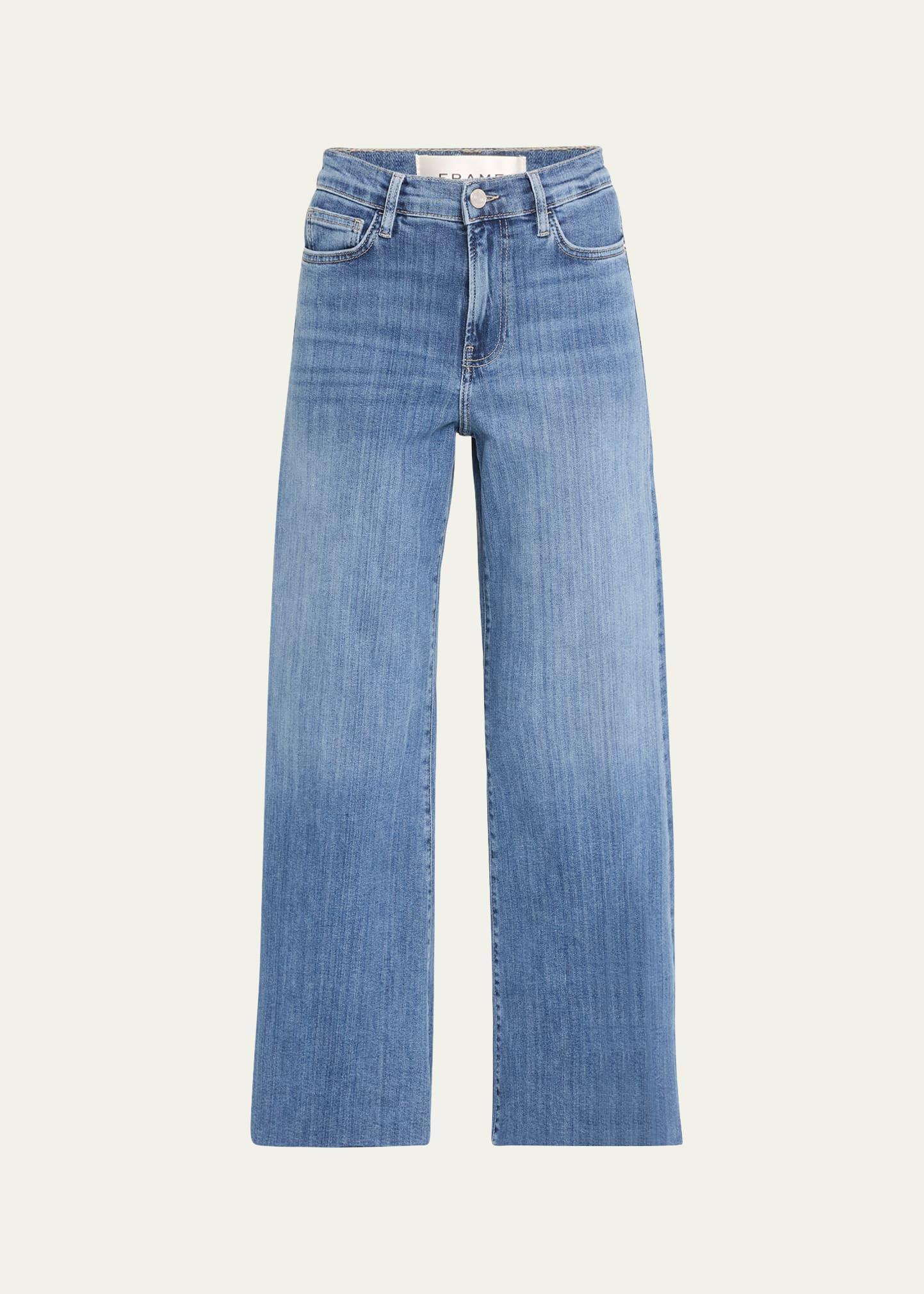 FRAME Le Palazzo High Waist Crop Wide Leg Jeans Product Image