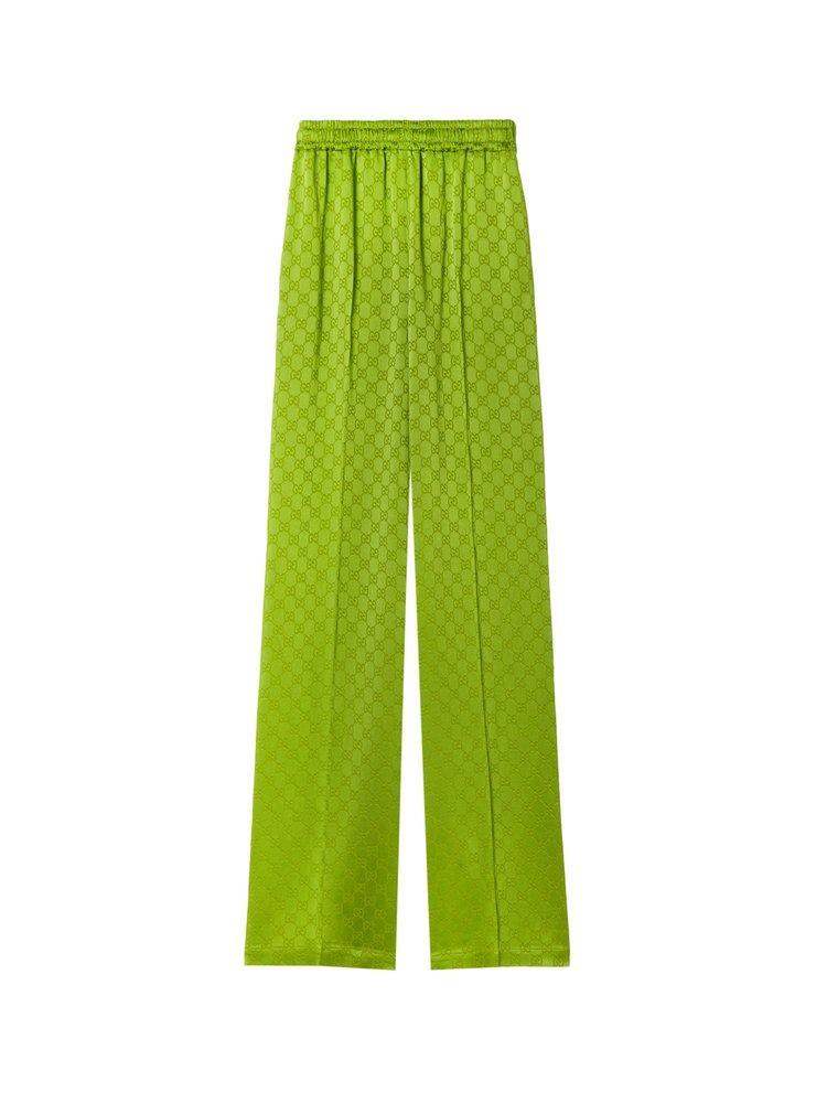 Gg Jacquard Pant In Green Product Image