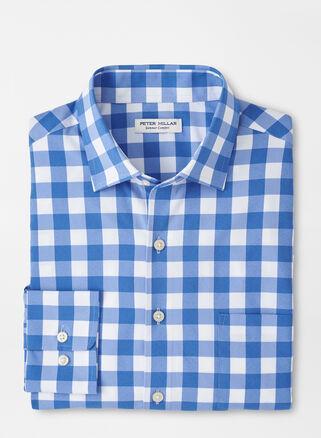 Peter Millar Van Ness Check Stretch Performance Poplin Button-Up Shirt Product Image