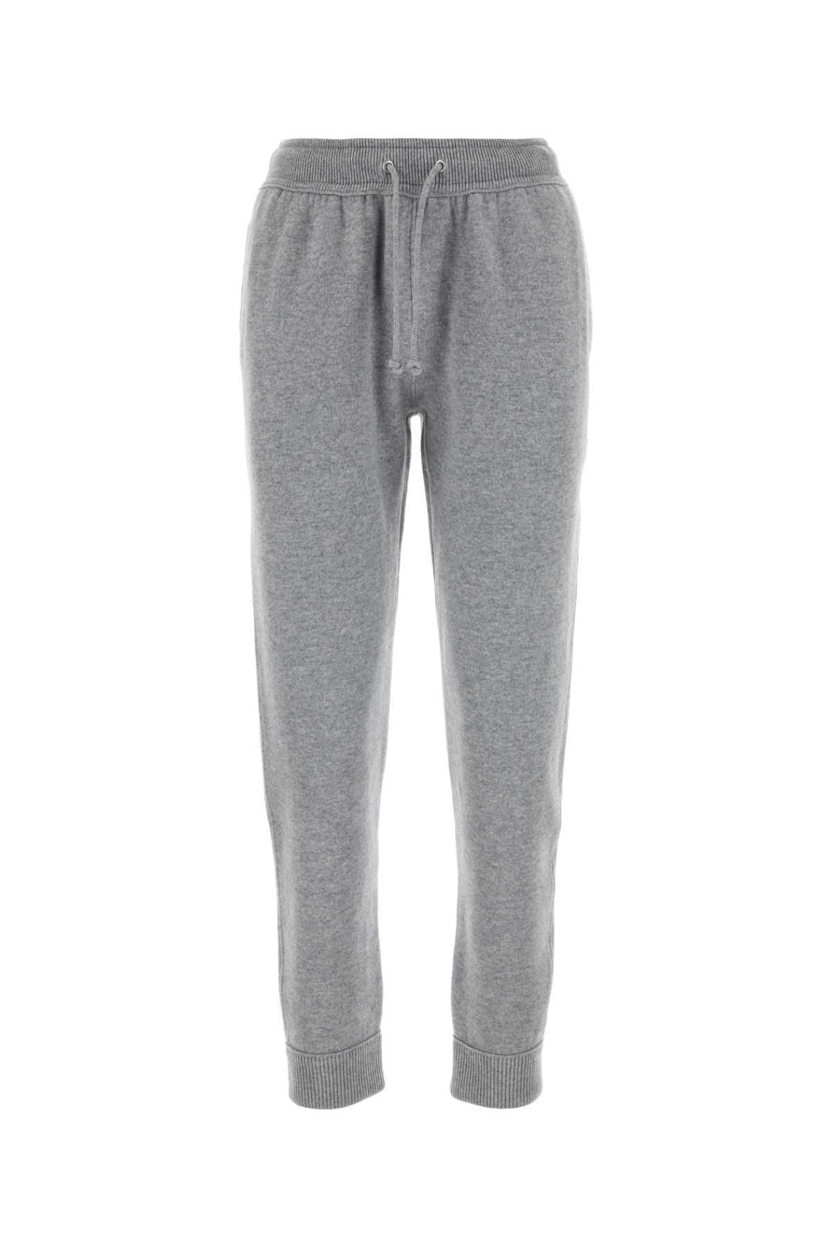 Grey Cashmere Joggers In Gray Product Image