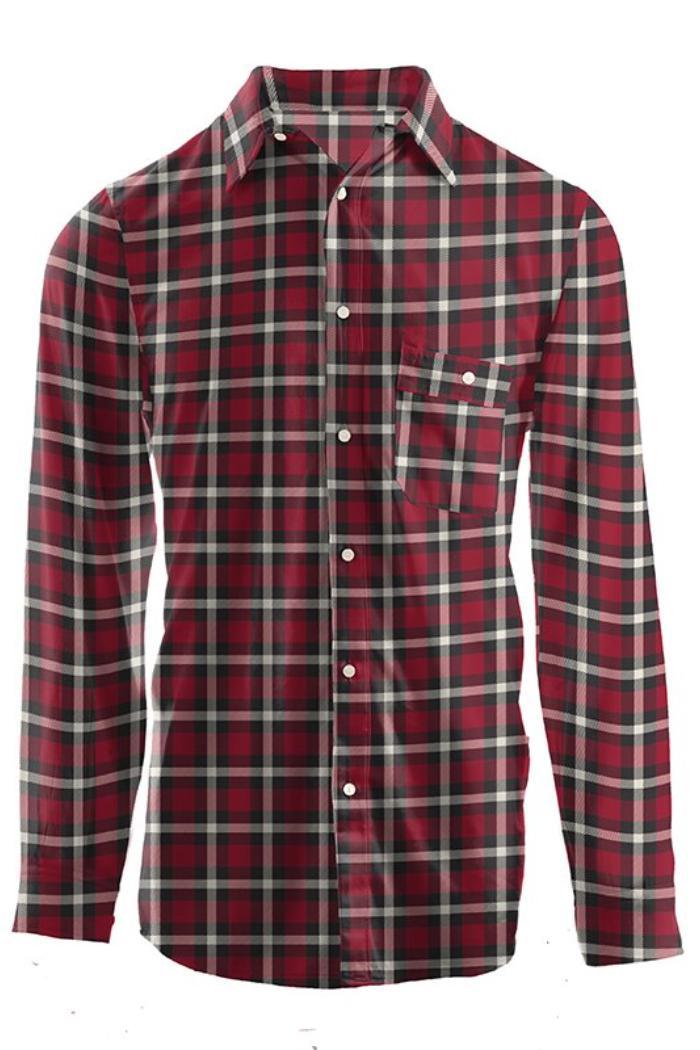 Crimson Men's Woven Button-Down Shirt Product Image