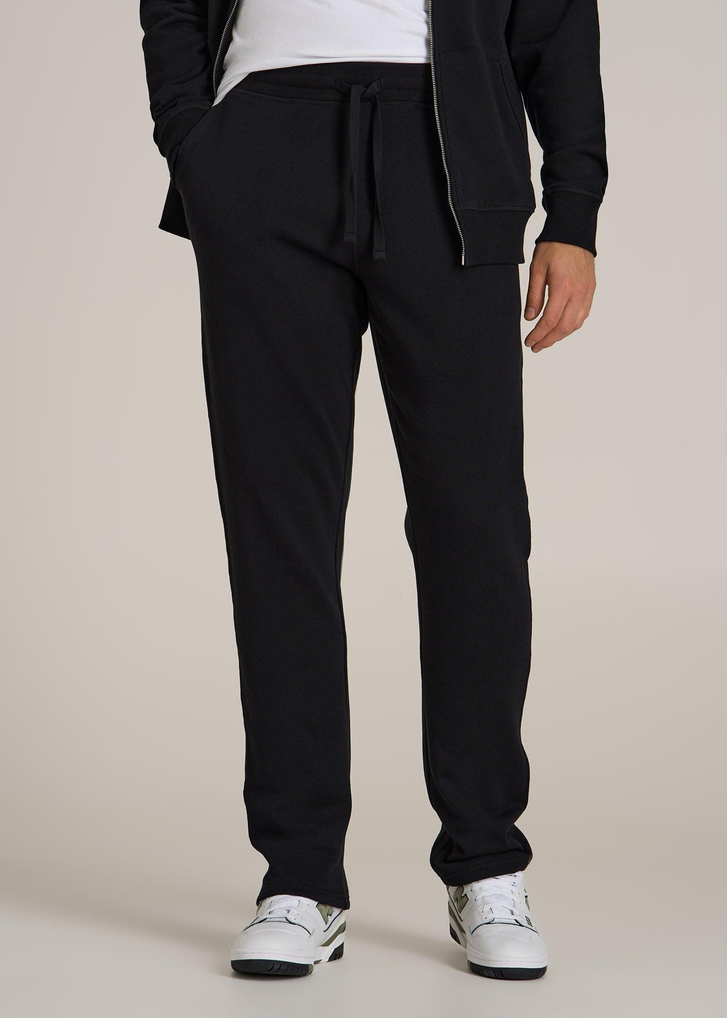 Wearever 2.0 Fleece Straight Leg Sweatpants for Tall Men in Black Product Image