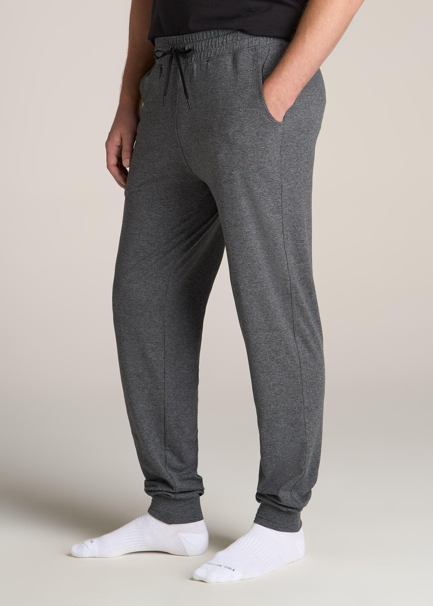 Weekender Stretch Lounge Joggers for Tall Men in Charcoal Mix Male Product Image