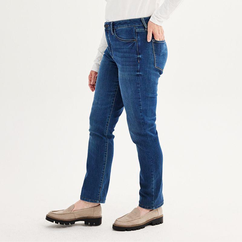 Womens Sonoma Goods For Life Straight-Leg High-Waisted Curvy Jeans Product Image