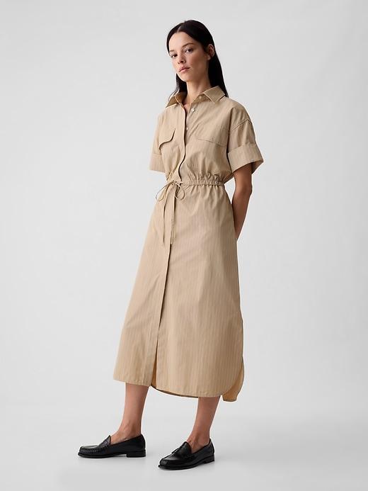 Striped Midi Shirtdress Product Image