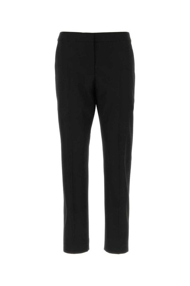 DRIES VAN NOTEN Pressed-crease Cropped Straight-leg Mid-rise Woven Trousers In Black Product Image