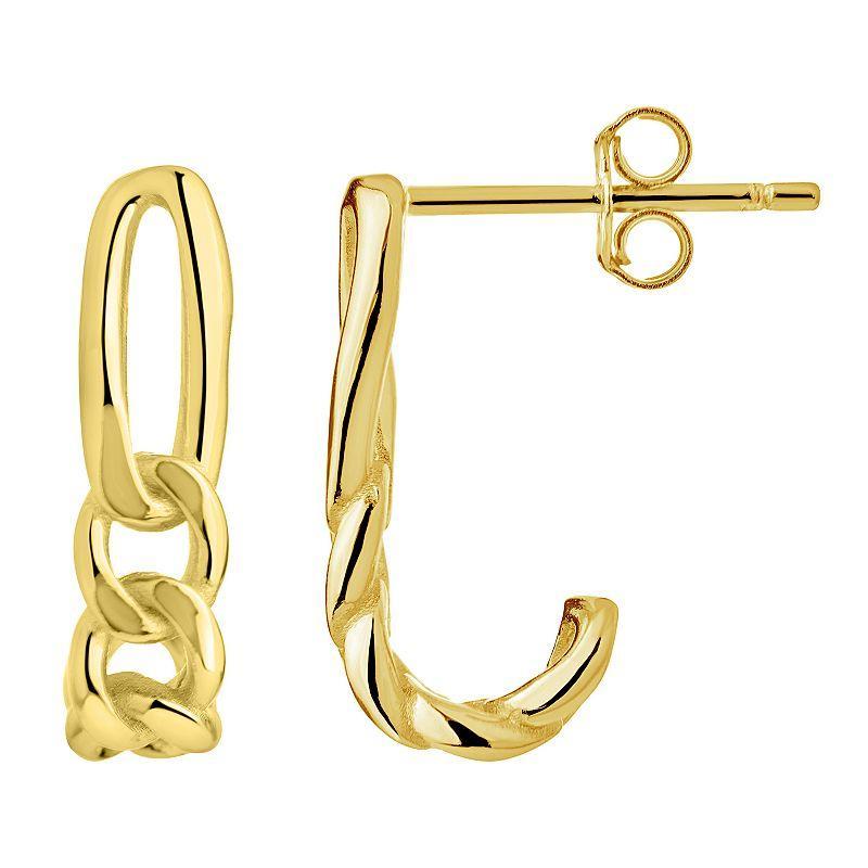 MC Collective Jayde Suspender J-Hoop Earrings, Womens, Gold Tone Product Image