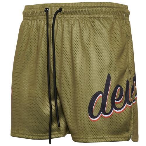 Deuce Mens Mesh Shorts Classic - Olive/Red Product Image