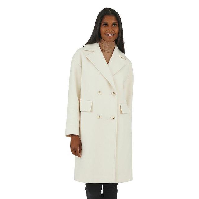 Womens Fleet Street Double Breasted Long Woven Coat Product Image