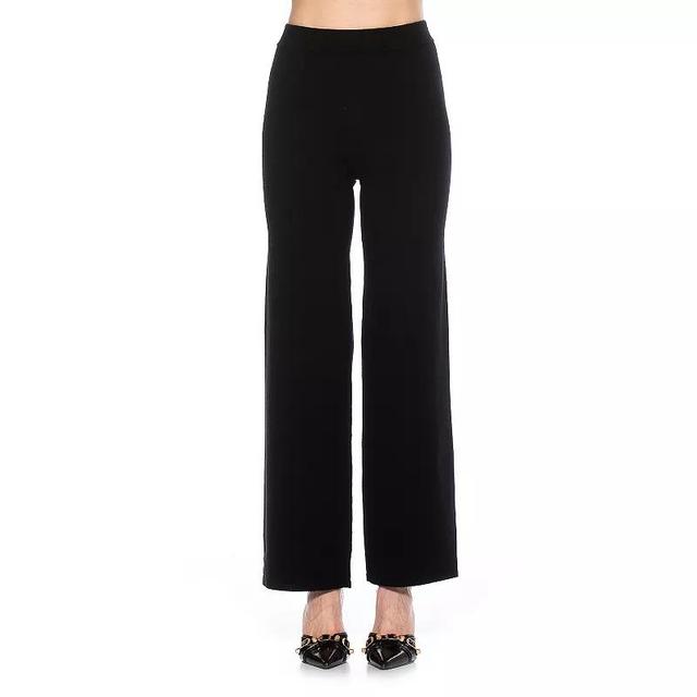 Womens ALEXIA ADMOR Miles Knitted High Waisted Wide Leg Pants Product Image