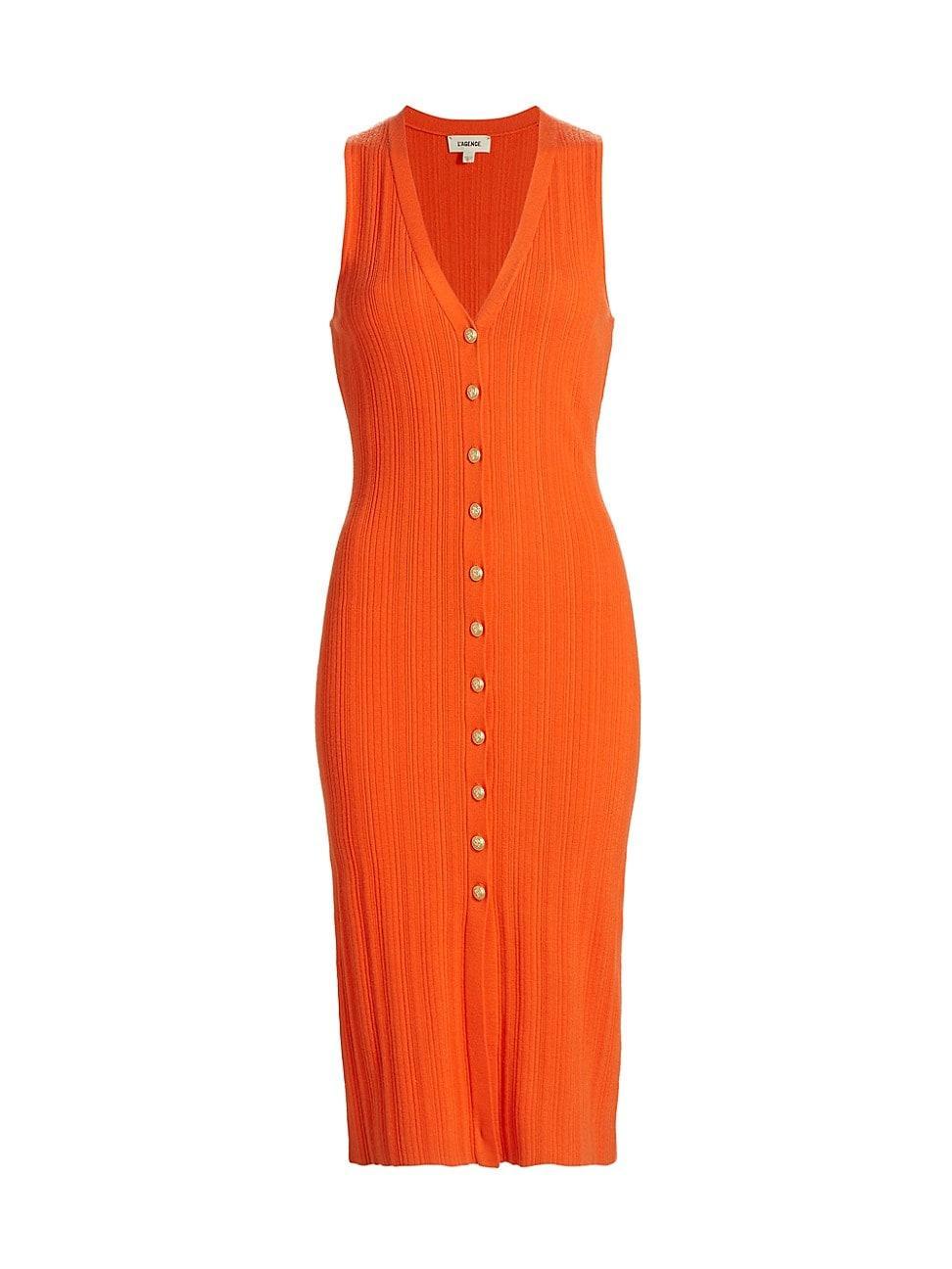 Womens Domino Ribbed Body-Con Dress Product Image