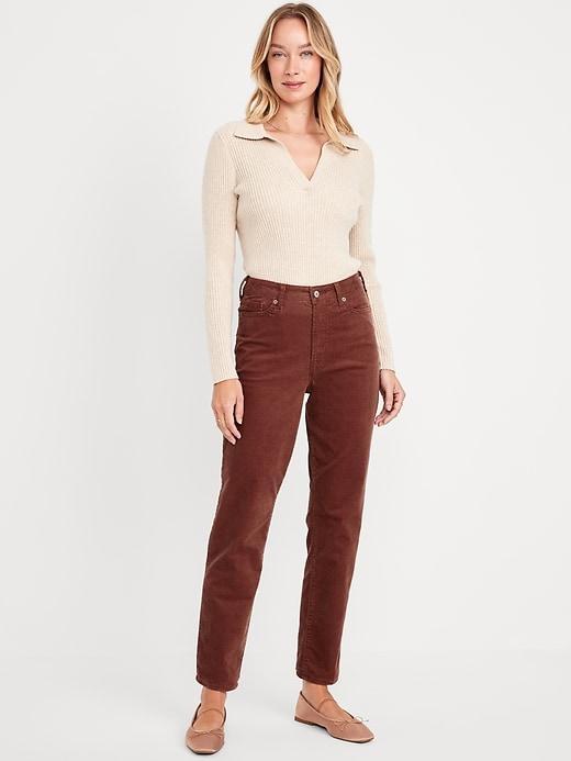 High-Waisted OG Straight Corduroy Ankle Pants Product Image